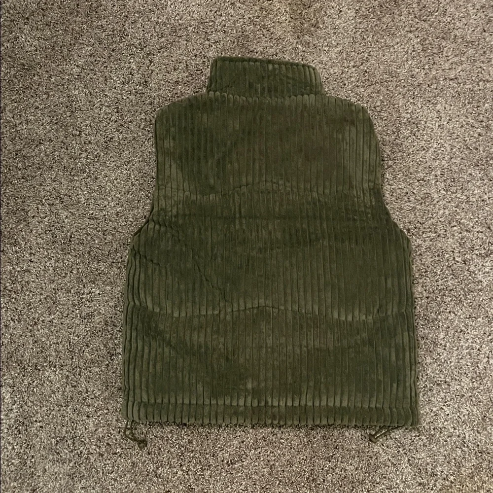 Pulse Boutique Olive Green Corduroy Vest - Picture 6 of 6